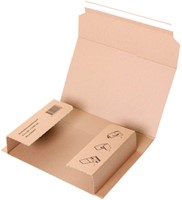 Wikkelverpakking IEZZY A4 met zelfklevende strip bruin-3