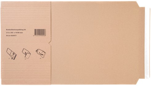 Wikkelverpakking IEZZY A4 met zelfklevende strip bruin-1