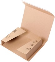 Wikkelverpakking IEZZY ringband +zelfklevende strip A4+ bruin-3