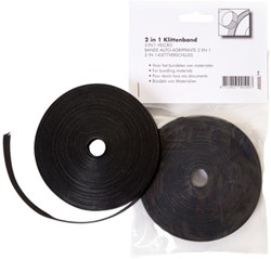 Klittenband IEZZY kabelbinder 2-in 1 13mmx10m zwart