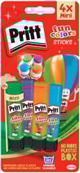 Lijmstift Pritt Stick 10gr FUN Colors 1 blister à 4 stuks