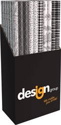 Inpakpapier Design Group 200x70cm zwart wit assorti