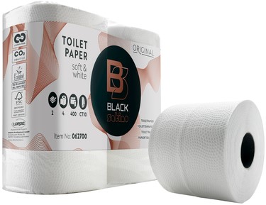 Toiletpapier BlackSatino Original CT10 2-laags 400vel wit 062700-3