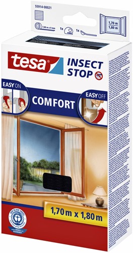Insectenhor tesa® Insect Stop COMFORT raam 1,7x1,8m zwart-3