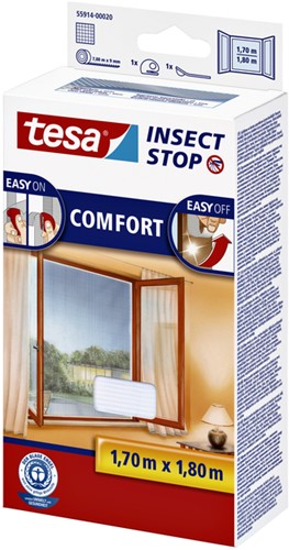 Insectenhor tesa® Insect Stop COMFORT raam 1,7x1,8m wit-3