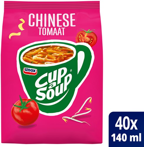 Cup-a-Soup Unox machinezak Chinese tomaat 140ml-1