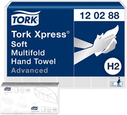 Handdoek Tork Express H2 Multifold advanced 2-laags wit 120288