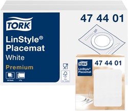 Placemat Tork Linstyle Premium 2-laags 390x300mm 100 vel wit 474401