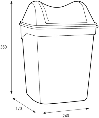 Dameshygiënebak Katrin 8 liter wit 91851-3