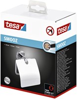 Toiletrolhouder met deksel tesa® Smooz hoogglans verchroomd metaal zelfklevend-3