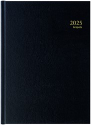 Agenda 2025 Brepols Bremax Santex A4 1dag/2pagina's 8 kolommen zwart