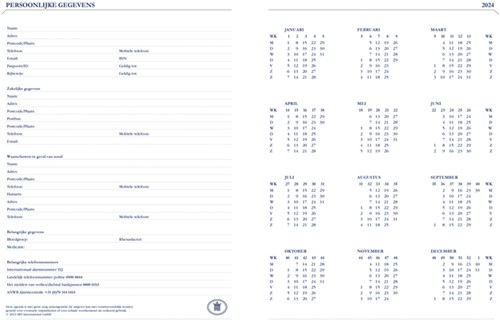 Agenda 2025 Ryam Weekplan Mundior 7dagen/2pagina's zwart-1