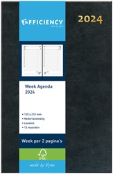 Agenda 2024 Ryam Efficiency Baladek 7dagen/2pagina's zwart