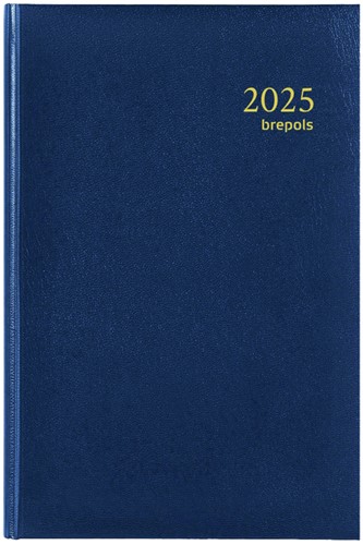 Agenda 2025 Brepols Saturnus Luxe 1dag/1pagina blauw