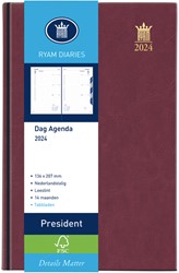 Agenda 2024 Ryam President 1dag/1pagina bordeaux