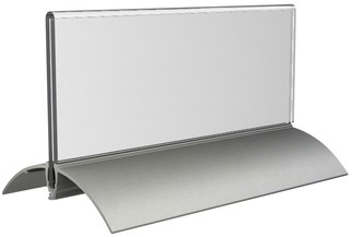 Tafelnaambord Europel 61x150mm acryl aluminium 2st-2