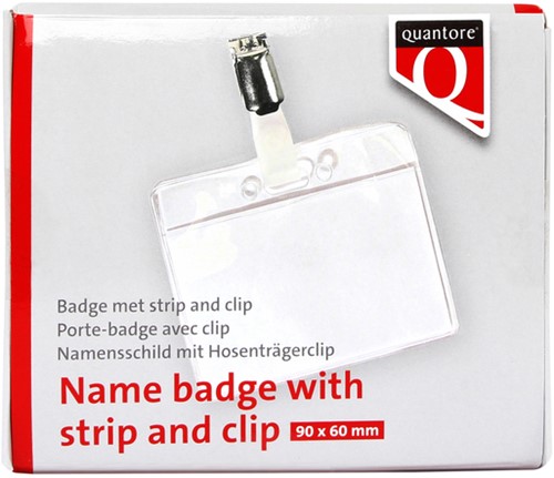 Badge Quantore met clip 60x90mm-2