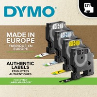 Labeltape Dymo LabelManager D1 nylon 19mm zwart op wit-3