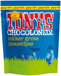 Chocolade Tony's Chocolonely paaseitjes puur zak à 14 stuks
