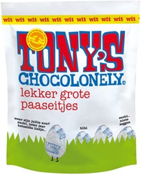 Chocolade Tony's Chocolonely paaseitjes wit zak à 14 stuks