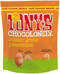 Chocolade Tony's paaseitjes melk met karamel zeezout zak à 14 stuks