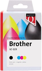 Inktcartridge Quantore alternatief tbv Brother LC-123 zwart + 3 kleuren