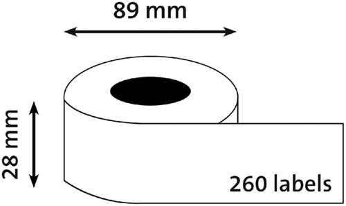 Labeletiket Quantore 99010 28x89mm adres wit 2 rollen-2