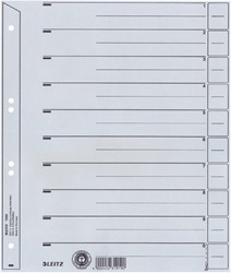 Scheidingsbladen Leitz A4 karton 200gr 6-gaats grijs