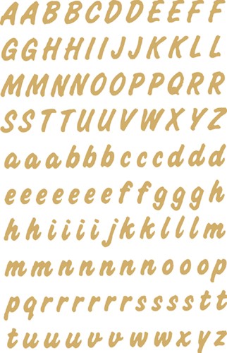 Etiket HERMA 4152 8mm letters A-Z goud op transparant 238stuks