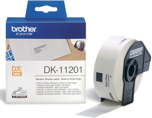 Etiket Brother DK-11201 adressering 29x90mm 1 rol á 400 stuks wit