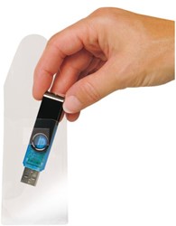 USB hoes 3L 52.5x90mm met sluiting zelfklevend transparant