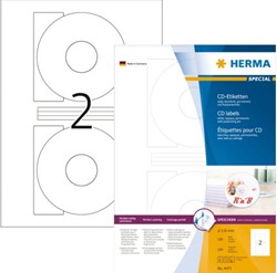 Etiket HERMA 4471 CD 116mm wit opaqua 200stuks