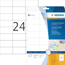 Etiket HERMA 4685 70x37mm transparant 600stuks