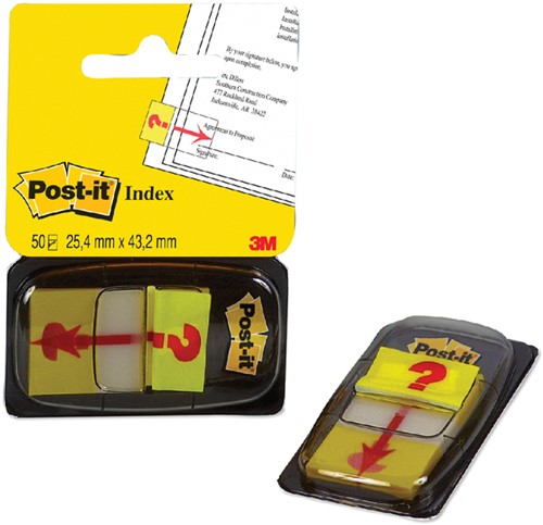 Indextabs Post-it 68031 25,4x43.2mm " hier ondertekenen" geel-2