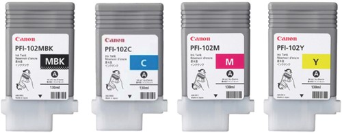 Inktcartridge Canon PFI-102 rood-2