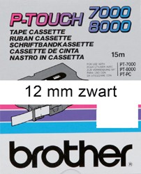 Labeltape Brother P-touch TX-231 12mm zwart op wit