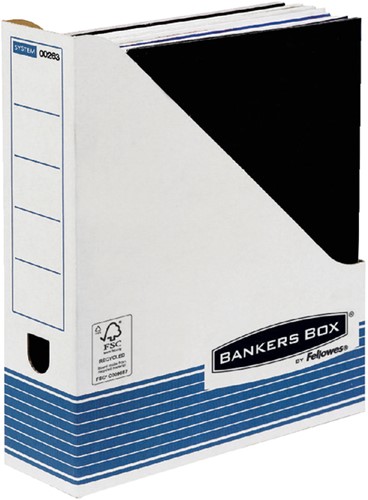Tijdschriftcassette Bankers Box System A4  wit blauw-2