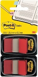 Indextabs Post-it 680 25.4x43.2mm duopack rood 2x 50 tabs