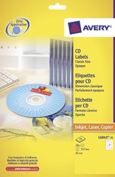 Etiket Avery L6043-25 CD wit 50 stuks