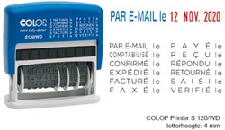 Woord-datumstempel Colop S120 mini-info dater 4mm frans
