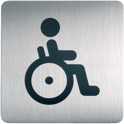 Infobord pictogram Durable 4959 vierkant WC invalide 150mm