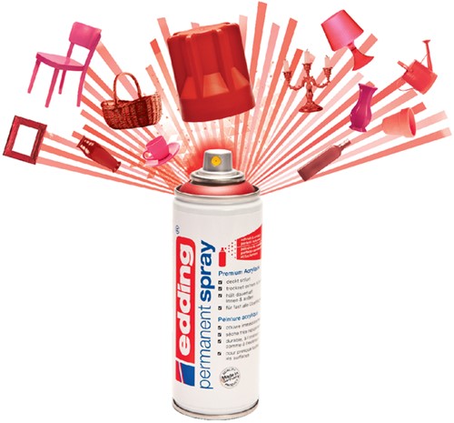 Verfspuitbus edding 5200 permanent spray mat pastelroze-2