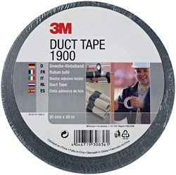 Plakband 3M 1900 Duct Tape 50mmx50m zwart