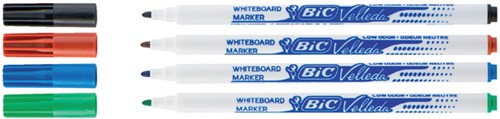 Whiteboardmarker Bic Velleda 1721 rond fijn assorti set à 4 stuks-2