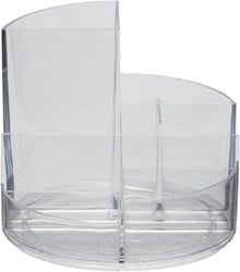 Pennenkoker MAUL roundbox 7 vakken Ø140x125mm transparant