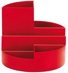 Pennenkoker MAUL roundbox 6 vakken rood