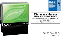 Tekststempel Colop 30 green line personaliseerbaar 5regels 47x18mm