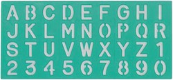 Lettersjabloon Linex hoofletters/letters/cijfers 30mm