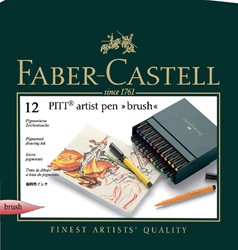 Brushstift Faber-Castell Pitt Artist 12 stuks assorti