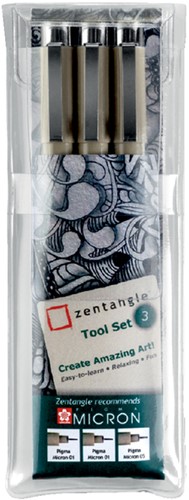 Fineliner Sakura Zentangle tool set 3delig